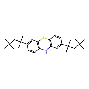 2,7-Bis(1,1,3,3-tetramethylbutyl)-10H-phenothiazine structure