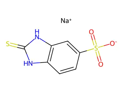 2-Mercapto-5-benzimidazolesulfonic acid structure