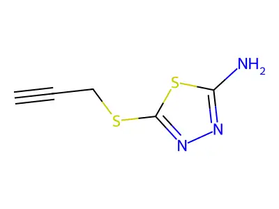 5-(2-Propynylsulfanyl)-1,3,4-thiadiazol-2-ylamine structure