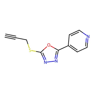 4-[5-(Prop-2-yn-1-ylsulfanyl)-1,3,4-oxadiazol-2-yl]pyridine structure
