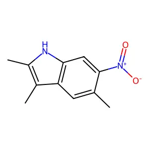 2,3,5-Trimethyl-6-nitro-1H-indole structure