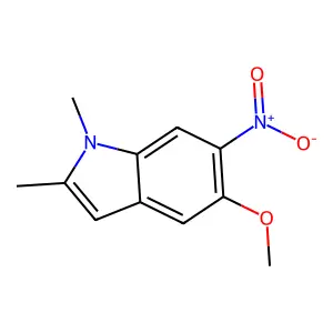 6-Nitro-5-methoxy-1,2-dimethylindole structure