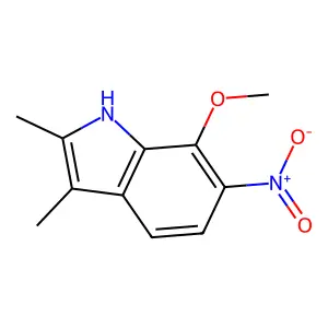 7-Methoxy-2,3-dimethyl-6-nitro-1H-indole structure