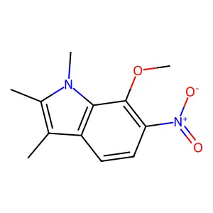 7-Methoxy-1,2,3-trimethyl-6-nitro-1H-indole structure