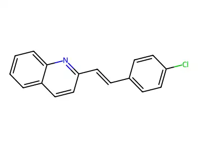 2-[2-(4-chlorophenyl)ethenyl]quinoline structure