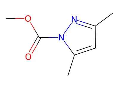 1H-Pyrazole-1-carboxylic acid, 3,5-dimethyl-, methyl ester structure