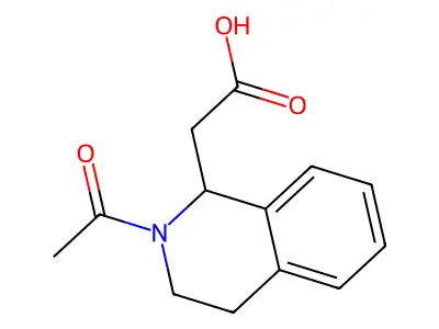 (2-Acetyl-1,2,3,4-tetrahydroisoquinolin-1-yl)acetic acid structure