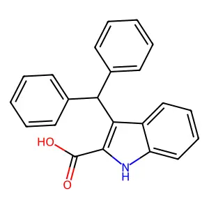 1H-吲哚-2-甲酸3-(二苯甲基) structure