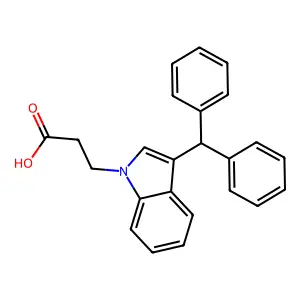 1H-吲哚-1-丙酸3-(二苯甲基) structure