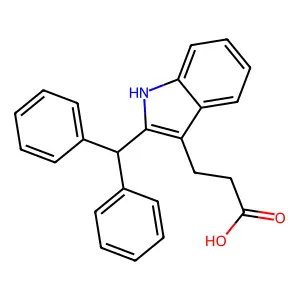1H-吲哚-3-丙酸2-(二苯甲基) structure