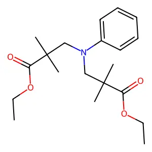 Diethyl 2,2'-[(phenylazanediyl)bis(methylene)]bis(2-methylpropanoate) structure