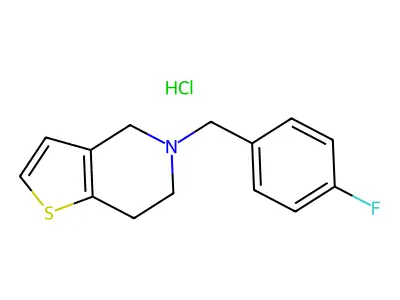 5-(4-Fluorobenzyl)-4,5,6,7-tetrahydrothieno(3,2-c)pyridine hydrochloride structure