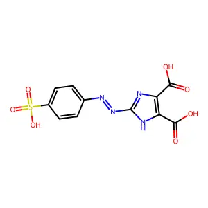 2-[(4-Sulfophenyl)hydrazinylidene]imidazole-4,5-dicarboxylic acid structure