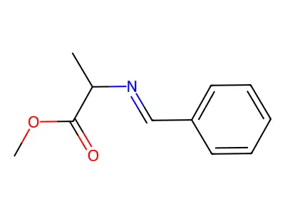 l-Alanine, N-(phenylmethylene)-, methyl ester structure