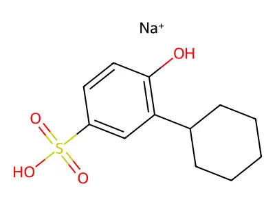 3-Cyclohexyl-4-hydroxy-benzenesulfonic acid structure