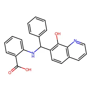 Anthranilic acid, N-(alpha-(8-hydroxy-7-quinolyl)benzyl)- structure