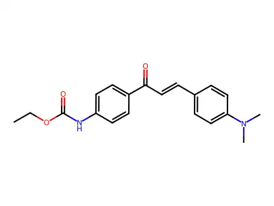 Carbanilic acid, p-[p-(dimethylamino)cinnamoyl]-, ethyl ester structure