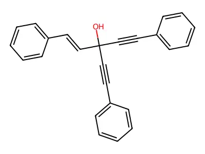 1,5-Diphenyl-3-(2-phenylethynyl)pent-1-en-4-yn-3-ol structure