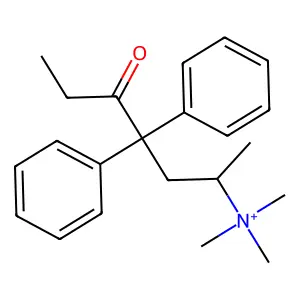 Trimethyl-(5-oxo-4,4-diphenylheptan-2-yl)azanium structure
