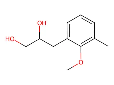 1,2-Propanediol, 3-(2-methoxy-3-methylphenyl)- structure