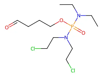 4-oxobutyl N,N-bis(2-chloroethyl)-N',N'-diethylphosphorodiamidate structure