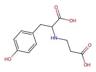 2-(2-Carboxyethylamino)-3-(4-hydroxyphenyl)propanoic acid structure