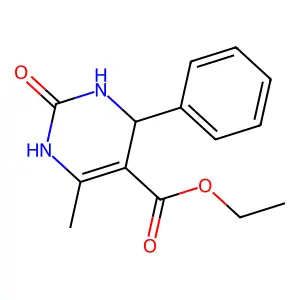 ethyl (4S)-6-methyl-2-oxo-4-phenyl-3,4-dihydro-1H-pyrimidine-5-carboxylate structure