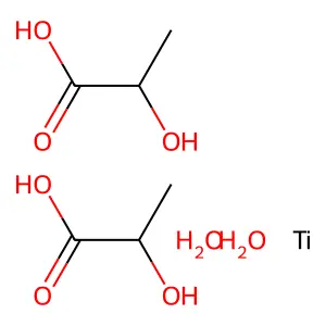 双(2-羟基丙酸)钛二水合物 structure