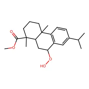 Methyl 7-hydroperoxypodocarpa-8(14),9(11),12-trien-15-oate structure