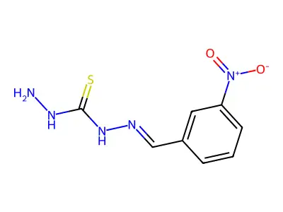 1-amino-3-[(3-nitrophenyl)methylideneamino]thiourea structure
