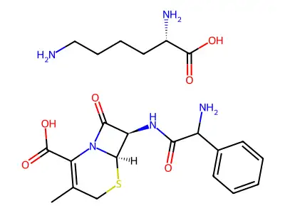 Cefalexin lysine structure