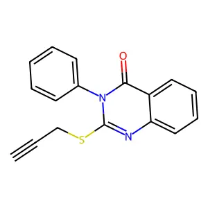 3-phenyl-2-(prop-2-yn-1-ylthio)quinazolin-4(3H)-one structure
