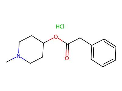 Benzeneacetic acid, 1-methyl-4-piperidinyl ester, hydrochloride structure