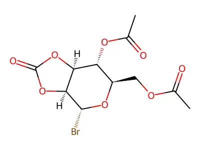 4,6-Di-O-acetyl-2,3-O-carbonyl-alpha-D-mannopyranosyl bromide structure
