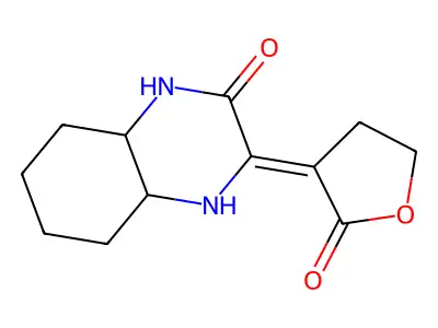 3-(2-Oxooxolan-3-ylidene)-1,4,4a,5,6,7,8,8a-octahydroquinoxalin-2-one structure