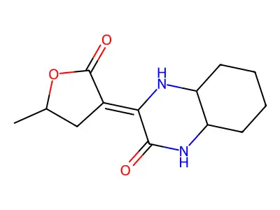 3-(5-Methyl-2-oxooxolan-3-ylidene)-1,4,4a,5,6,7,8,8a-octahydroquinoxalin-2-one structure