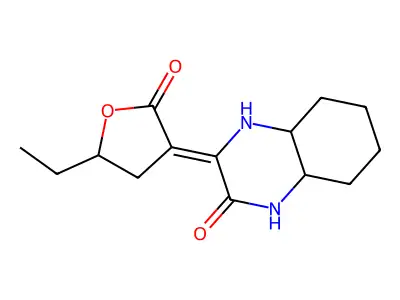 3-(5-Ethyl-2-oxooxolan-3-ylidene)-1,4,4a,5,6,7,8,8a-octahydroquinoxalin-2-one structure