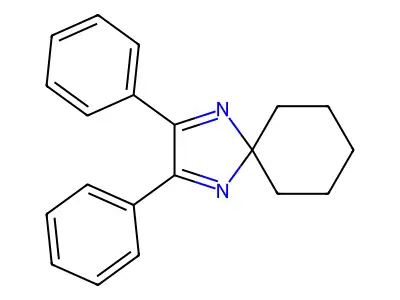 2,3-Diphenyl-1,4-diazaspiro[4.5]deca-1,3-diene structure