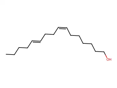 7,11-Hexadecadien-1-ol structure