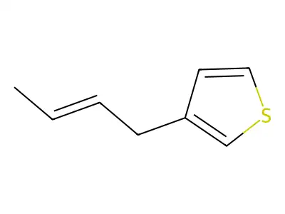 Thiophene, 3-(2-butenyl)-, (E)- structure