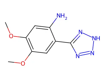 4,5-dimethoxy-2-(2H-tetrazol-5-yl)aniline structure