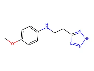 1H-Tetrazole-5-ethanamine, N-(4-methoxyphenyl)- structure