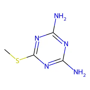 6-(Methylthio)-1,3,5-triazine-2,4-diamine structure