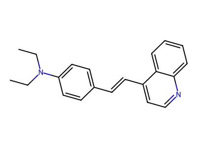N,N-diethyl-4-(2-quinolin-4-ylethenyl)aniline structure