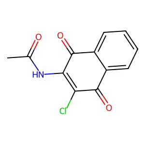 2-Acetylamino-3-chloro-1,4-naphthoquinone structure