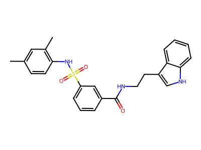 3-[(2,4-dimethylphenyl)sulfamoyl]-N-[2-(1H-indol-3-yl)ethyl]benzamide structure