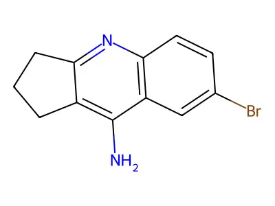 1H-Cyclopenta(b)quinoline, 2,3-dihydro-9-amino-7-bromo- structure