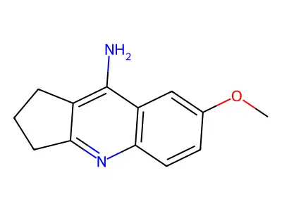 1H-Cyclopenta(b)quinoline, 2,3-dihydro-9-amino-7-methoxy- structure