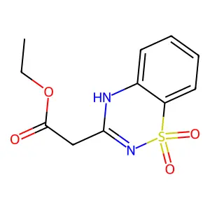 2H-1,2,4-Benzothiadiazine-3-acetic acid ethyl ester 1,1-dioxide structure