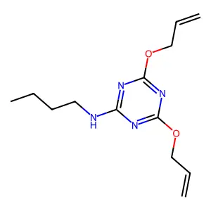 4,6-双(烯丙氧基)-N-丁基-1,3,5-三嗪-2-胺 structure